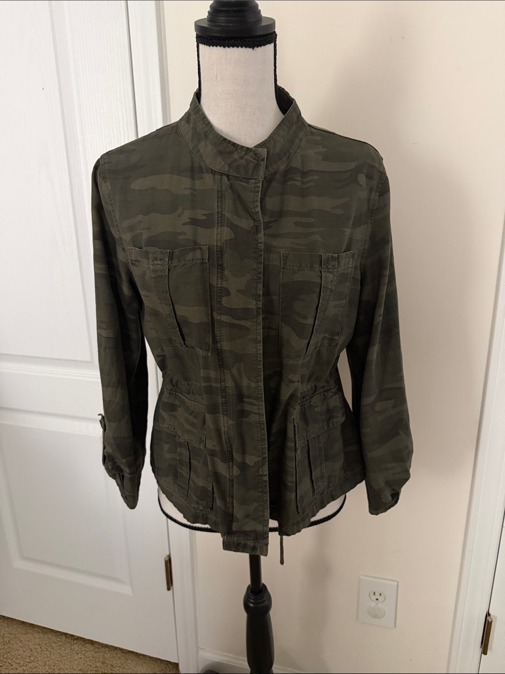 Sanctuary Olive Camo Utility Jacket